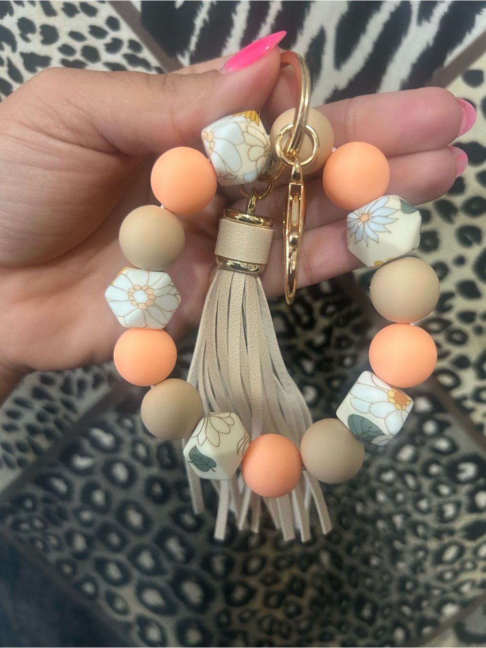 Beaded Wristlet Keychain